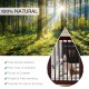30-inch folding wood pet gate in cherry finish, made of pine, ideal for doorways and customizable pet spaces.
