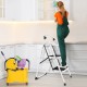 Folding 3-step ladder with handgrip, anti-slip platform, and stable design for safe home or office use.