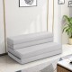 Folding sofa bed foam mattress in gray with handles, ideal for spare bed, yoga, or fitness use.