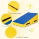 Incline wedge ramp gymnastics mat with non-slip PVC surface, convenient zipper, and carrying handles for versatile.