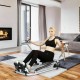 Adjustable double hydraulic resistance rowing machine with a user exercising indoors, ideal for full-body workouts.