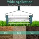 18-inch rolling lawn aerator with tine spikes, designed for efficient aeration in dirt, sand, and clay soils.