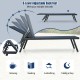 3-piece patio chaise lounge chair set with 6-level adjustable backrest, navy color, perfect for poolside relaxation.