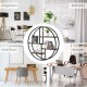 Circular wall-mounted 4-tier rack in a modern design, ideal for storage in living room, bedroom, or office.