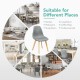 Modern dining chair set with wood legs and fabric cushion, suitable for kitchen, restaurant, and living room use.