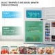 Compact stainless steel refrigerator with dual temperature areas, featuring a 2.2 cu ft fresh food capacity and 1 cu ft.