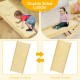Double-sided wooden ladder for kids, featuring climbing and sliding options, perfect for indoor play and development.