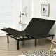 Queen size adjustable bed base frame in black with wireless remote control for personalized comfort and dual USB ports.