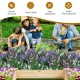 U-shaped wooden garden raised bed made of natural fir wood, featuring five planter boxes for ample planting space.