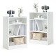 White 3-tier bookcase with adjustable shelves, featuring a minimalist design for versatile home organization.
