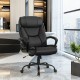 Massage executive office chair in black with ergonomic design, 6 vibrating points, and adjustable height for comfort.