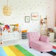 Pink Armrest Relax Chaise Lounge Kids Sofa designed for comfort, featuring a sturdy frame and compact size for easy.