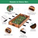 2 in 1 air hockey and foosball game table with smooth handles and premium iron rods for indoor and outdoor fun.