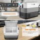 Portable 70 Quart Electric Car Camping Cooler with dual-zone design, LED lighting, and easy temperature control for.