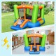 Brightly colored kids inflatable bounce house with slide, made of durable oxford cloth, perfect for indoor and outdoor.