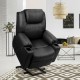 Black electric power lift recliner chair with massage functions, cup holders, and USB port for ultimate comfort and.