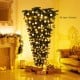 Upside down 7 feet artificial Christmas tree with 1000 branch tips, ideal for creative holiday decor and space-saving.