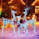 Lighted 3-piece Christmas reindeer family with 230 LED lights, featuring a 5 ft buck, 4 ft doe, and 3 ft fawn for.