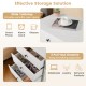 White 3-drawer wooden nightstand with wide tabletop and pull-out drawers, ideal for bedroom or living room organization.