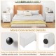 3-drawer wooden nightstand in white with easy-to-grip knobs and protective foot pads, ideal for bedroom or living room.