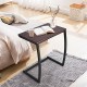 C-shaped steel frame side table with waterproof MDF top, perfect for compact spaces near a sofa or bed.