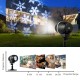 Outdoor waterproof Christmas snowflake LED projector with remote control, projecting realistic snow scenes up to 33 ft.