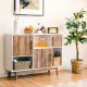 Sideboard storage cabinet with 6 compartments, engineered wood, and a stylish design, ideal for living room or kitchen.