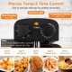 Close-up of the temperature and timer controls on the 3.2 Quart Electric Stainless Steel Deep Fryer for precise cooking.