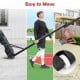 Portable adjustable basketball hoop system with wheels, featuring a shatterproof backboard for outdoor fun.