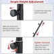 Height adjustment mechanism for the 3.3-7 feet portable adjustable kids basketball hoop system in black and red.