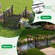 Garden metal bridge with dual patterned side rails, featuring a reinforced arched frame for stability and visual charm.