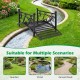 Garden metal bridge with dual patterned side rails, 3.3 ft long, ideal for enhancing pond and garden landscapes.