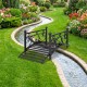 Garden metal bridge with dual patterned side rails, 3.3 ft long, featuring a reinforced frame for outdoor durability.