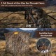 3-4 person hunting blind with 270° see-through fabric, camouflage design, and full-open swing door for stealthy access.