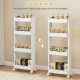 4-tier rolling utility cart with detachable trays, smooth wheels, and customizable assembly for efficient storage in.