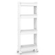 4-tier rolling utility cart in white with detachable trays and smooth wheels, ideal for organizing kitchens and.