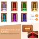 RGB chromotherapy lighting in a far infrared wooden sauna room, featuring 7 static colors and 2 dynamic modes for.