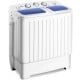 Compact twin tub washing machine with top load design, 20 lbs capacity, ideal for apartments and RVs.