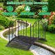 3.9 ft garden metal bridge with dual patterned side rails, reinforced structure for stability, ideal for ponds and.