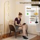 3-circle dimmable LED floor lamp in gold with weighted base, providing adjustable brightness and three color.