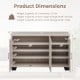 Dimensions of the 3-Door Buffet Sideboard with adjustable shelves, showcasing weight capacities and design details.