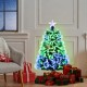 3 feet fiber optic Christmas tree with vibrant branch tips and glowing topper star, perfect for festive home decor.