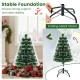 3 feet fiber optic Christmas tree with 93 branch tips and a stable folding metal stand for secure support and festive.
