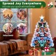 3 feet fiber optic Christmas tree with 93 branch tips and a charming star topper, perfect for festive home gatherings.