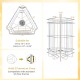 3 Frame Manual Honey Extractor with clear lid, stainless steel, adjustable legs, for home apiary honey extraction.
