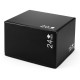 Black 3-in-1 foam plyometric box with three heights, featuring a waterproof PU cover for easy cleaning and durability.