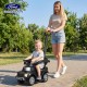 3-in-1 licensed Ford push car for toddlers in black, featuring a detachable handle and all-terrain wheels for outdoor.