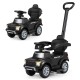 3-in-1 licensed Ford push car for toddlers in black, featuring a detachable handlebar and multifunctional steering.