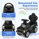 Licensed Ford push car for toddlers in black with multifunctional steering wheel and eye-catching LED headlights.