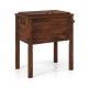 3-layer insulated wood cooler with solid pine frame, 54QT capacity, and side handles for easy transport, perfect for.